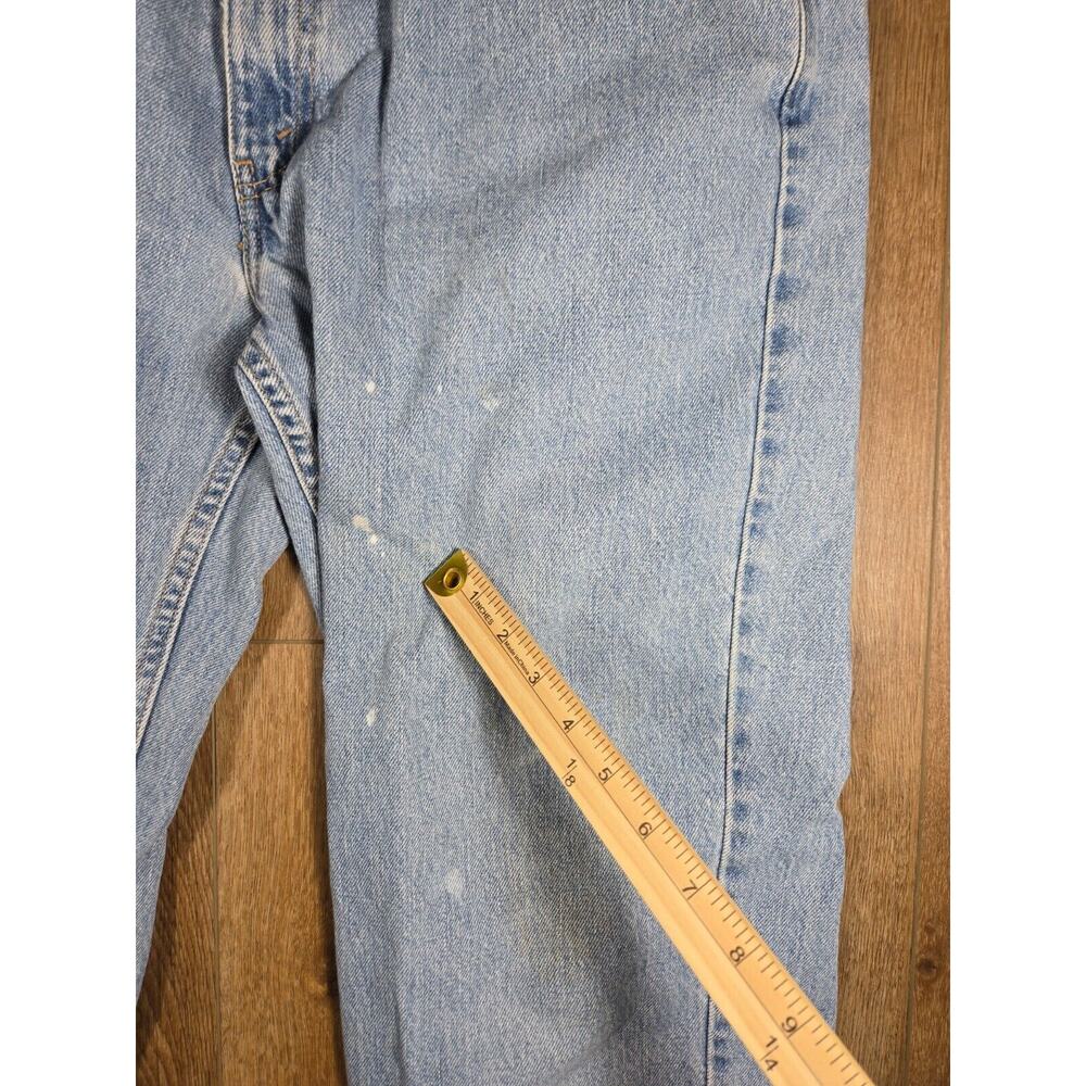 Vintage 90s Levi’s 550 Relaxed Fit Denim Jeans Mens 38x32 Blue Grunge Paint - Picture 5 of 14